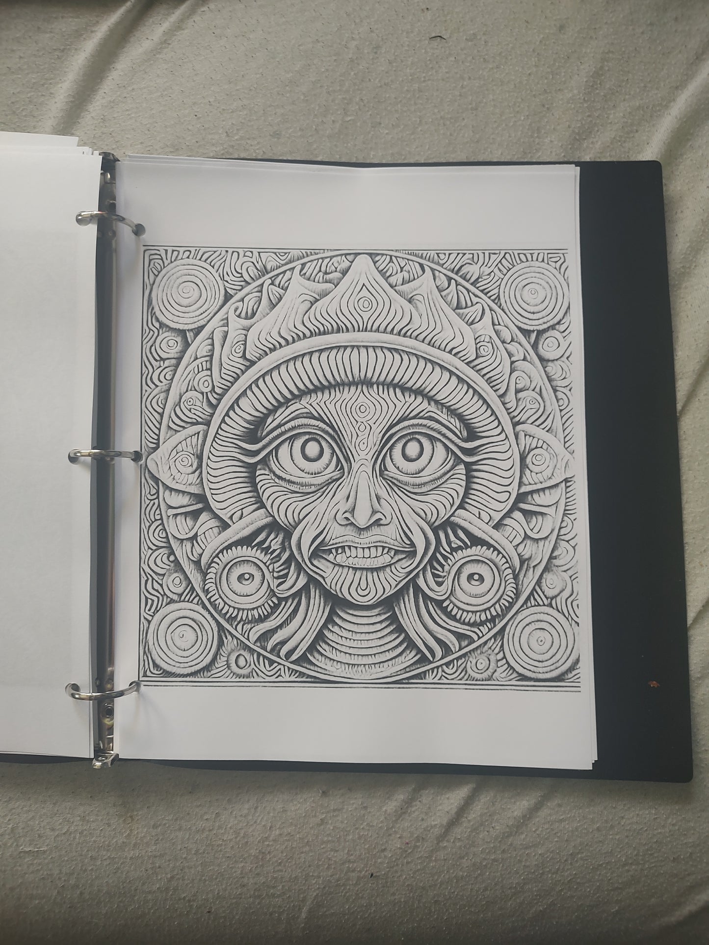 100 page Psychedelic Coloring book