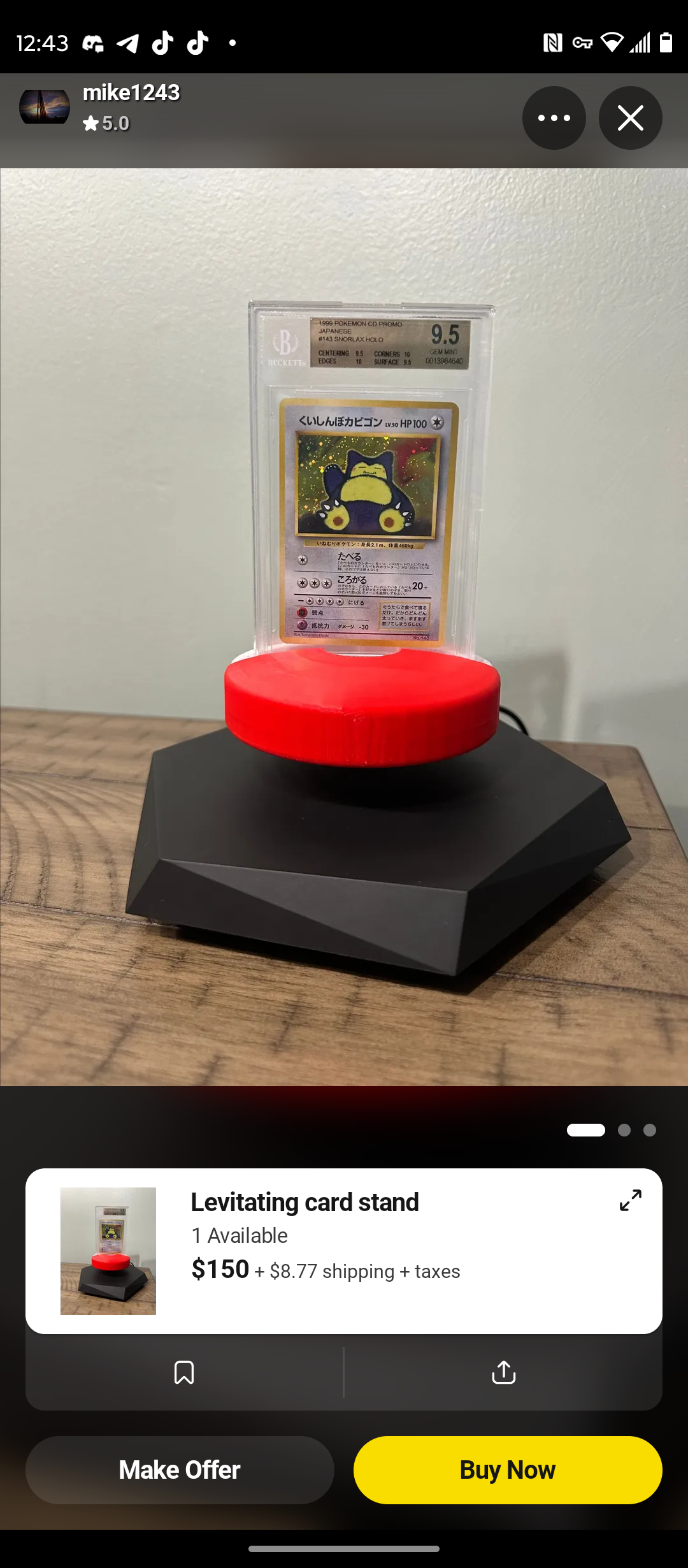 PokeTron Levitating Slab display